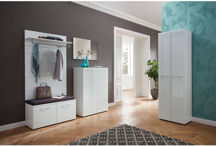 Germania Schoenenkast Scalea L97 x B40 x H47 cm Hoogglans Wit - Foto 2