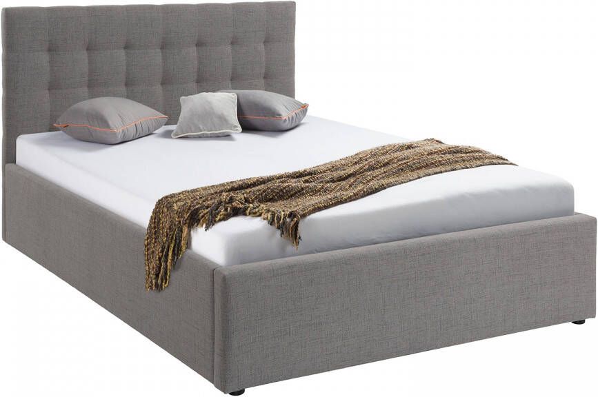 Loft24 Hamar|Bed 140x200 cm in Grey Fabric - Foto 2