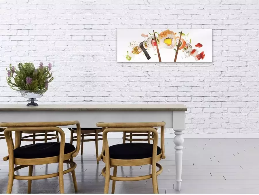 Reinders! Print op glas Artprint op glas sushi gezond vis rijst Japans