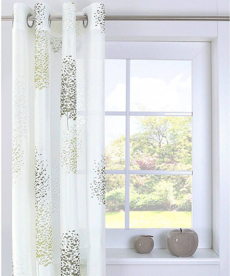 Kutti Gordijn Belinda Gordijn halftransparant etskant gedessineerd viscose-polyester (1 stuk) - Foto 8