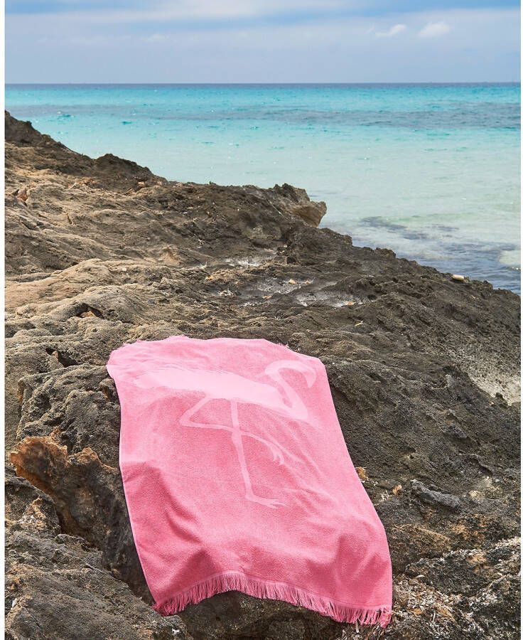 Done. Hamam-baddoeken Flamingo absorberende badstof-binnenkant ideaal als sauna- of strandlaken (1 stuk)