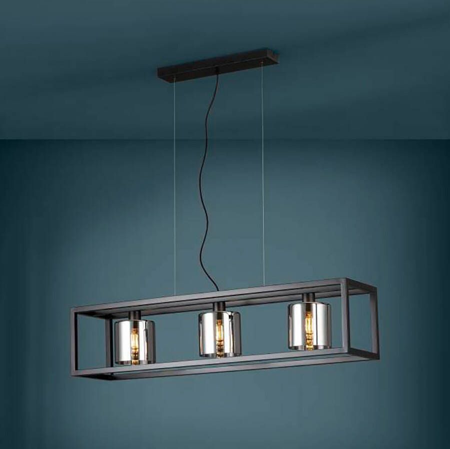 EGLO  Brisling Hanglamp - E27 - 110 cm - Zwart
