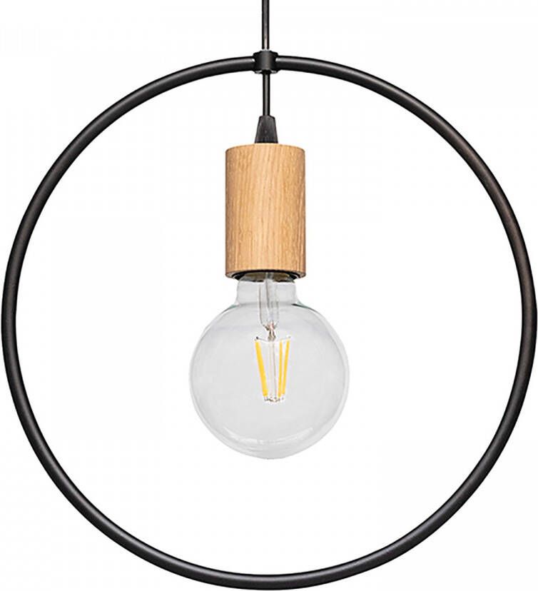 SPOT Light Hanglamp CARSTEN WOOD Hanglamp moderne lamp van metaal en eikenhout - Foto 1