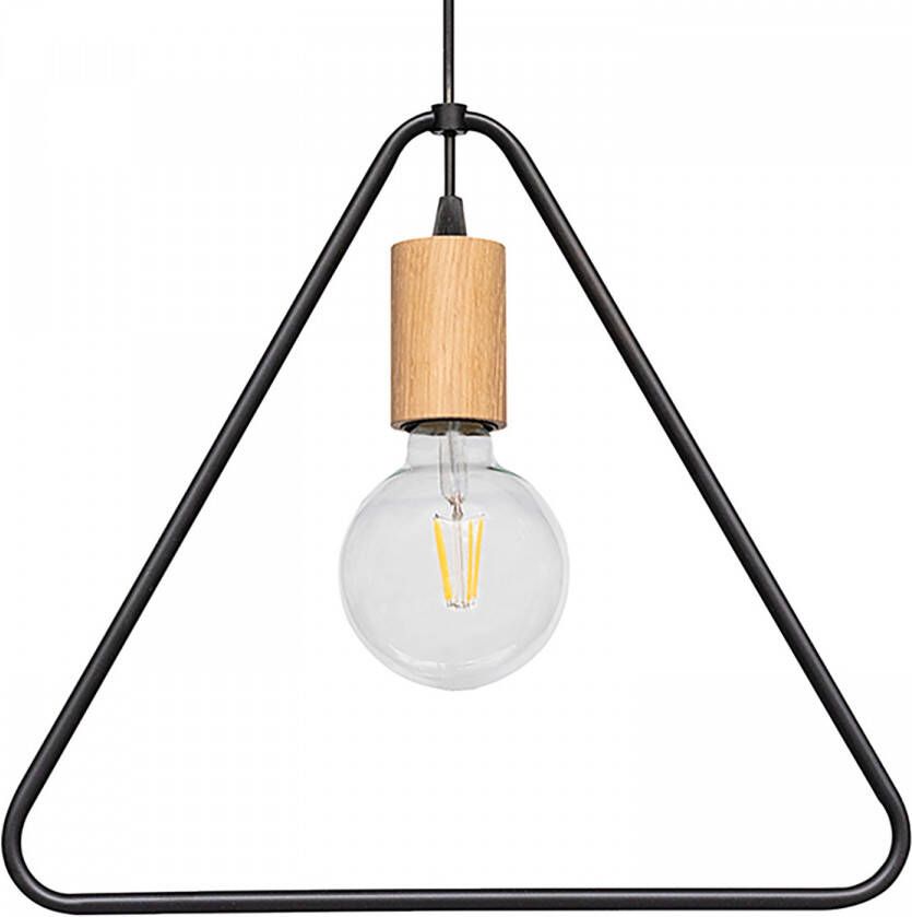 SPOT Light Hanglamp CARSTEN WOOD Hanglamp moderne lamp van metaal en eikenhout