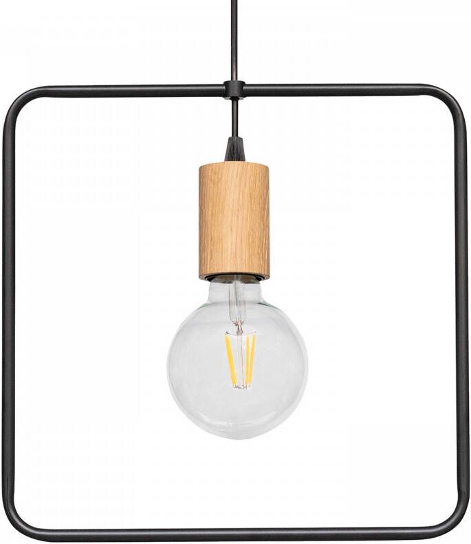 BRITOP LIGHTING Hanglamp CARSTEN WOOD Hanglamp moderne lamp van metaal en eikenhout