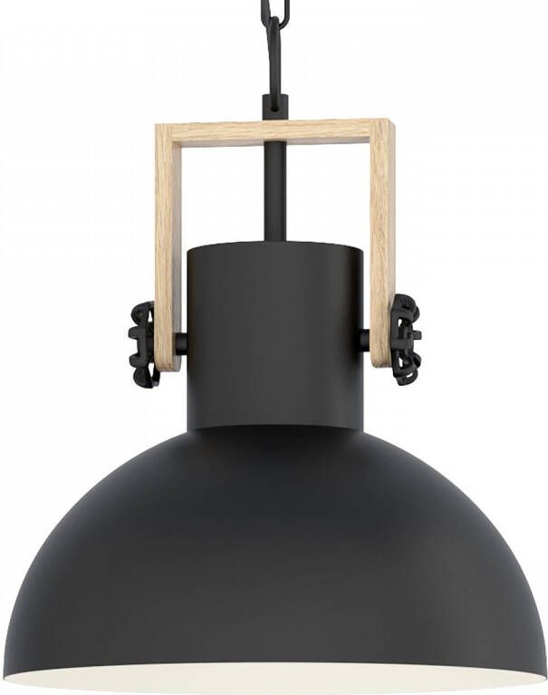 EGLO  Lubenham Hanglamp - 1 lichts - Ø30cm. - E27 - Zwart hout