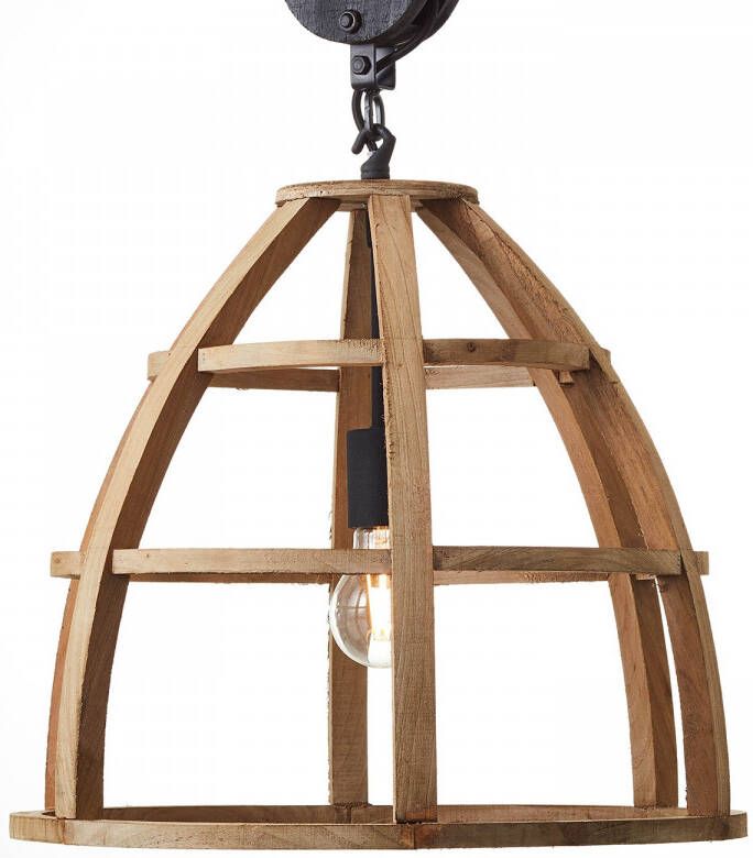 Brilliant hanglamp Matrix hout Ø47x162 cm Leen Bakker