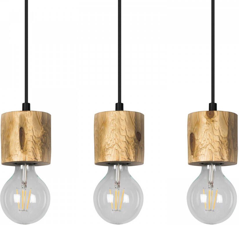 SPOT Light Hanglamp PINO Hanglamp natuurproduct van massief hout duurzaam kabel in te korten