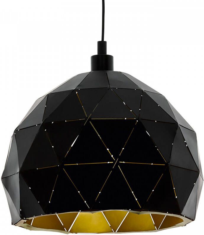 EGLO  Roccaforte - hanglamp - E27 - Ø30 cm - zwart goud - Foto 2