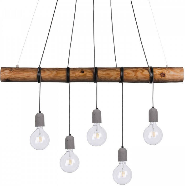 SPOT Light Hanglamp TRABO CONCRETE Hanglamp houten balk van grenenhout ø 8-12 cm echt beton - Foto 1