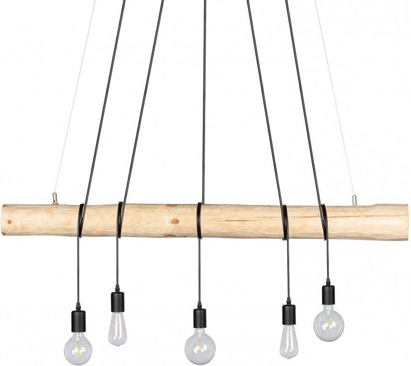 SPOT Light Hanglamp TRABO LONG Hanglamp met massief houten balken ø 8-12 cm natuurproduct in te korten (1 stuk) - Foto 3