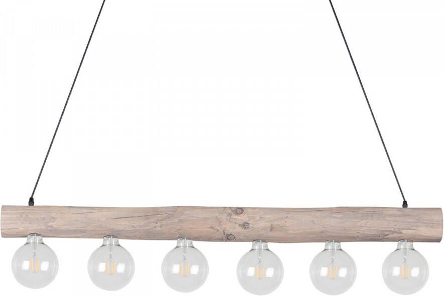 SPOT Light Hanglamp TRABO SIMPLE Hanglamp houten balk van massief grenenhout hout grijs gebeitst - Foto 4