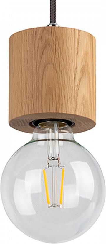 SPOT Light Hanglamp TRONGO Hanglamp natuurproduct van eikenhout duurzaam kabel in te korten