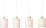 Brilliant Leuchten Hanglamp Vonnie Stoffen kappen 111 cm hoogte 80 cm breedte 4 x E27 in te korten grijs hout (1 stuk) - Thumbnail 2