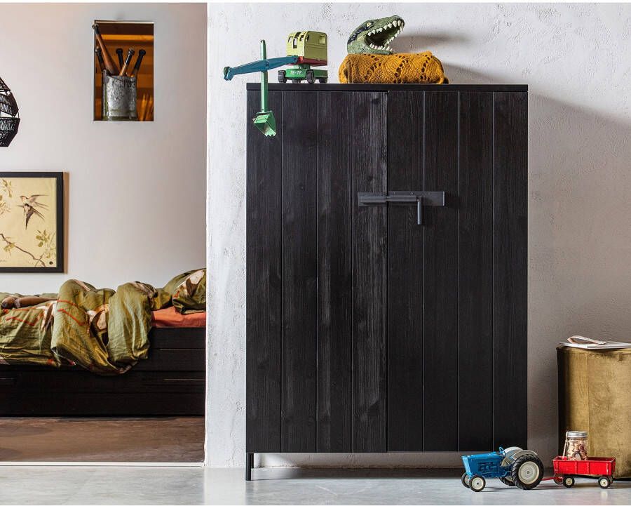 WOOOD Highboard Bruut midischrank hoge kast van massief dennenhout h 141 cm x b 100 cm - Foto 3