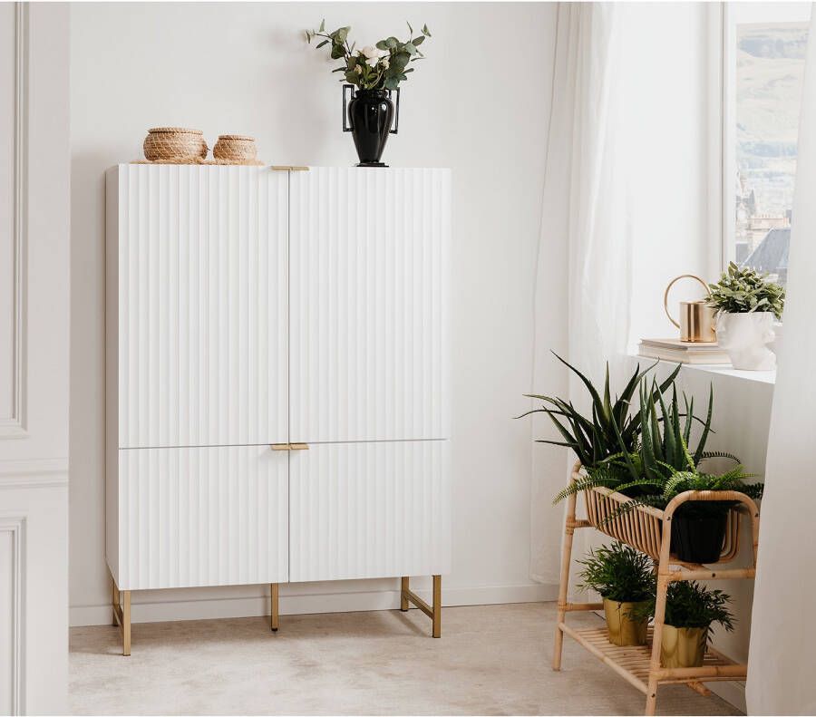 CaliCosy Buffet Hoog 4 Deuren L100 x H142 cm GLASGOW - Foto 3