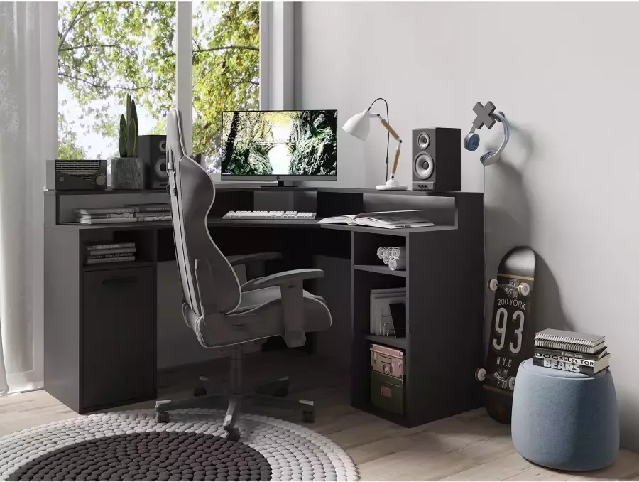 ByLIVING Gamingtafel Fox Breedte 139 cm modern hoekbureau