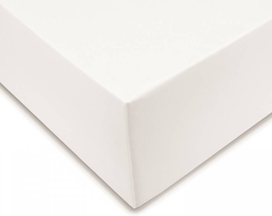 Zohome Hoeslaken Satinado Onderlaken voor tweepersoonsbed 180x210-220 100% Katoen-Satijn Off-White