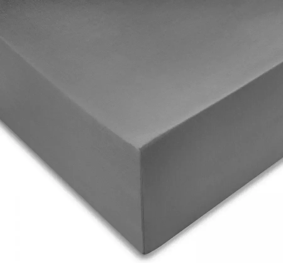 Zohome Hoeslaken Satinado Onderlaken voor tweepersoonsbed 180x210-220 100% Katoen-Satijn Antraciet