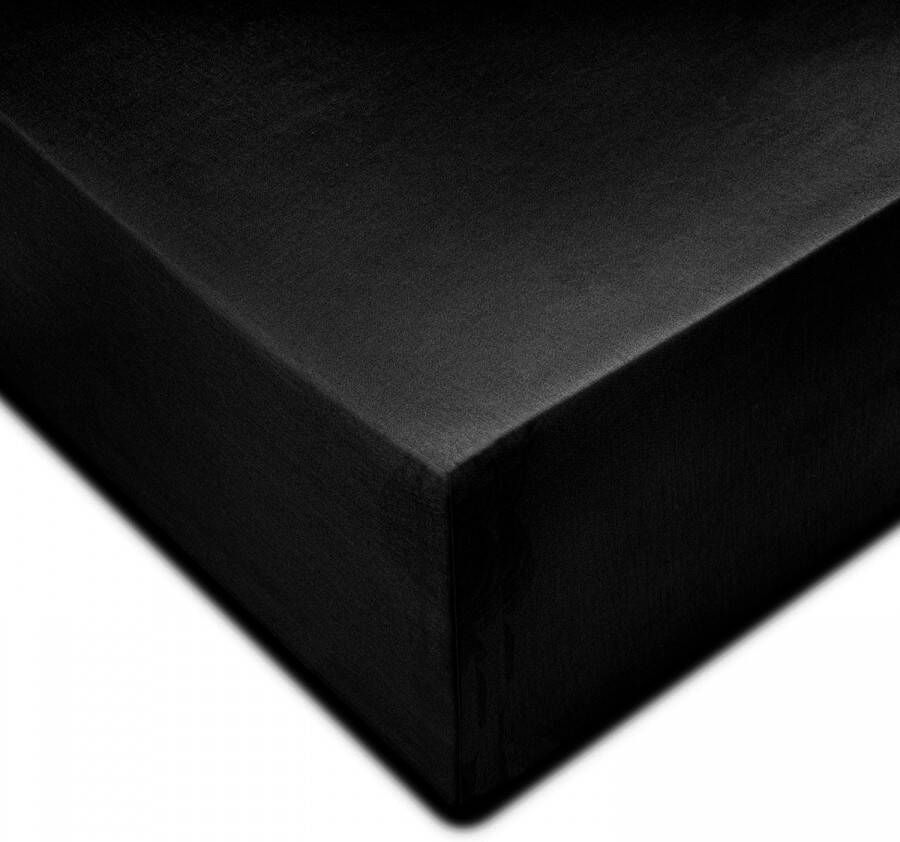 Zo!Home Zo home Satinado Hoeslaken Katoen Satijn 35 Hoekhoogte night black