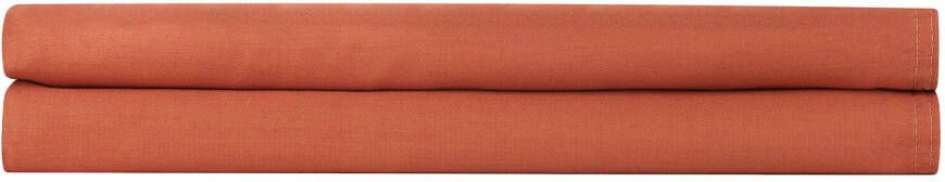 Zohome Hoeslaken Satinado Onderlaken voor tweepersoonsbed 180x210-220 100% Katoen-Satijn Oranje - Foto 2