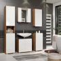 Trendteam smart living badkamer hoge kast Ciara 37 x 191 x 31 cm wit hoogglans en ambachtelijk eiken met planchet - Thumbnail 3