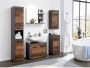 Trendteam smart living badkamer hoge kast Indy 36 x 184 x 31 cm voor Old Wood romp en contrast Matera met veel berg- en legruimte - Thumbnail 2