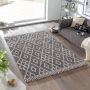 Mint rugs Modern design vloerkleed Chess grijs crème 160x230 cm - Thumbnail 1