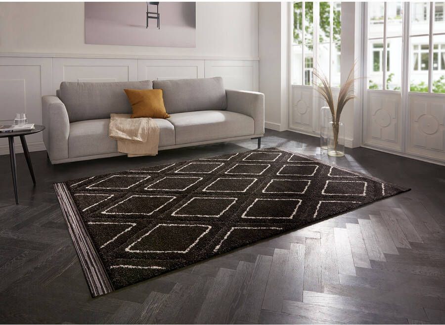 Mint rugs Designer vloerkleed 3D Colin antraciet crème 160x230 cm