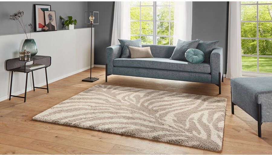 Mint rugs Hoogpolig vloerkleed Desert beige crème 160x230 cm