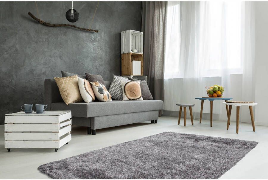 Bruno Banani Hoogpolig vloerkleed ALGA Uni shaggy langpolig bijzonder zacht en knus woonkamer - Foto 4