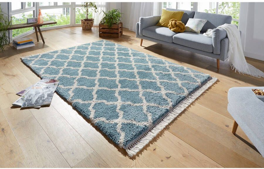 HANSE Home Hoogpolig vloerkleed Pearl Pastelkleuren met franje grafisch design robuust gemakkelijk in onderhoud - Foto 3