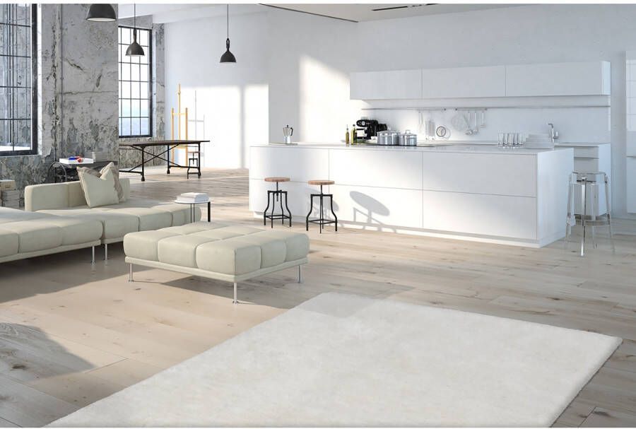 Kayoom vloerkleed van schapenvacht 80 x 150 Ivory