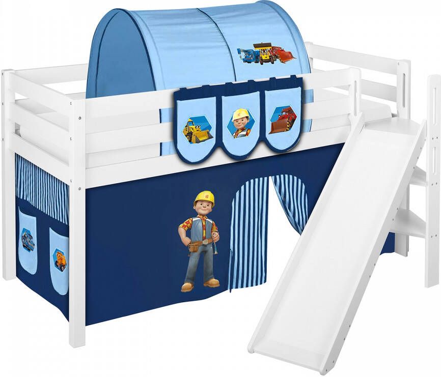 Halfhoogslaper Bob de Bouwer met tent en schuine glijbaan