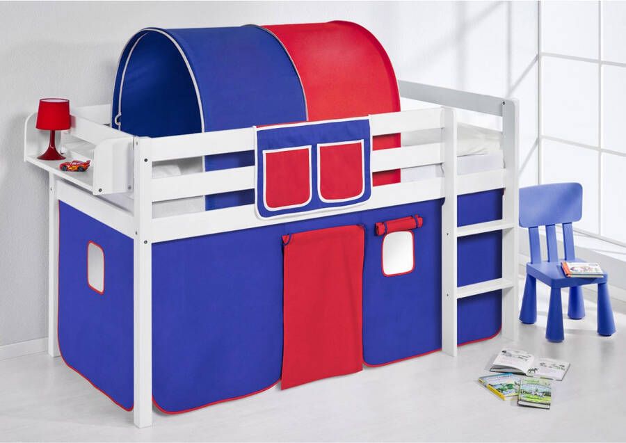 Lilokids Halfhoogslaper Blauw-Rood met tent - Foto 2