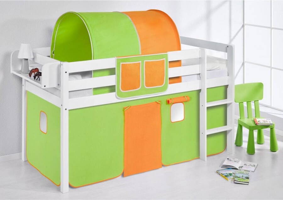 Lilokids Halfhoogslaper Groen-Oranje met tent - Foto 2