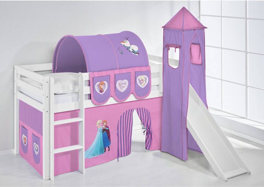 Halfhoogslaper Frozen met tent toren en glijbaan - Foto 2