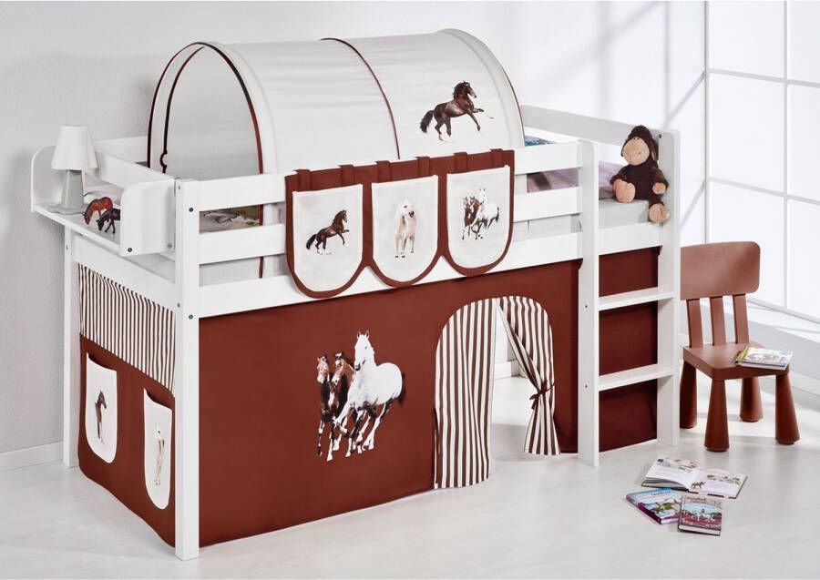 Lilokids Halfhoogslaper Paard Bruin met tent - Foto 2