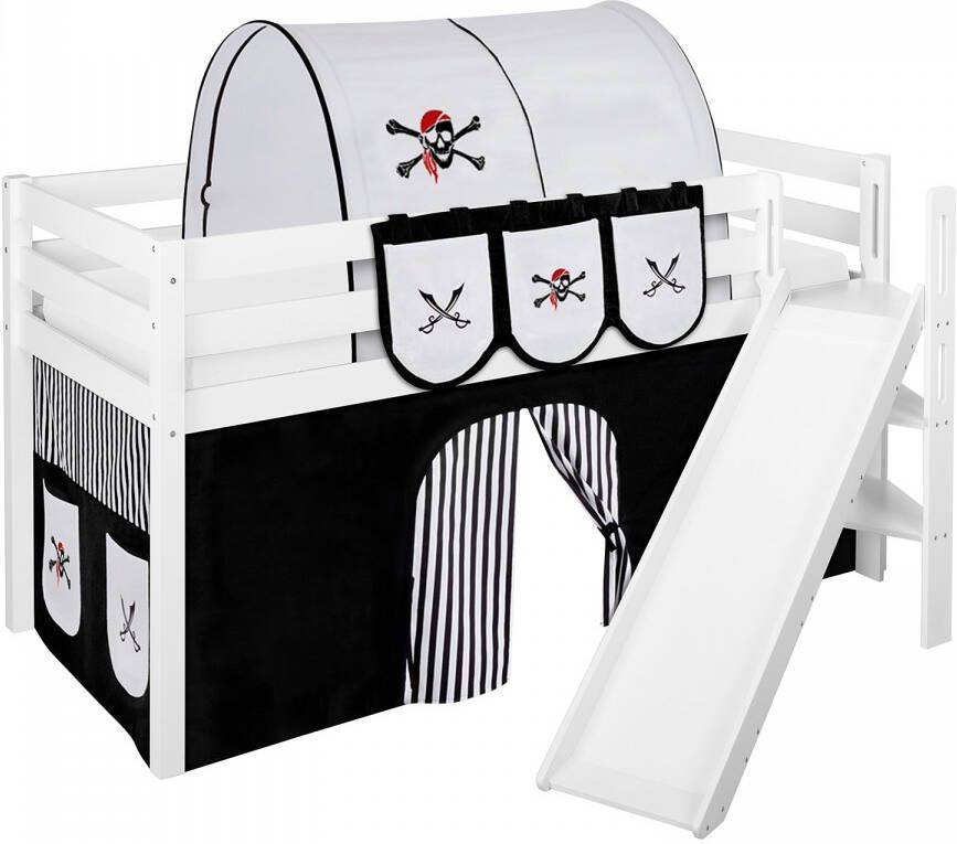 Halfhoogslaper Piraat met tent en schuine glijbaan