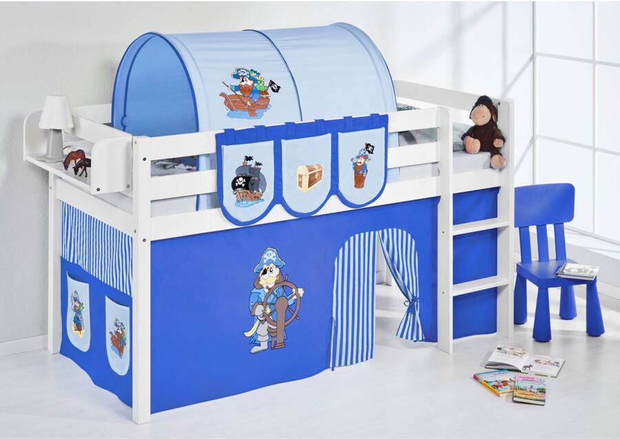Lilokids Halfhoogslaper Piraat Blauw met tent - Foto 2