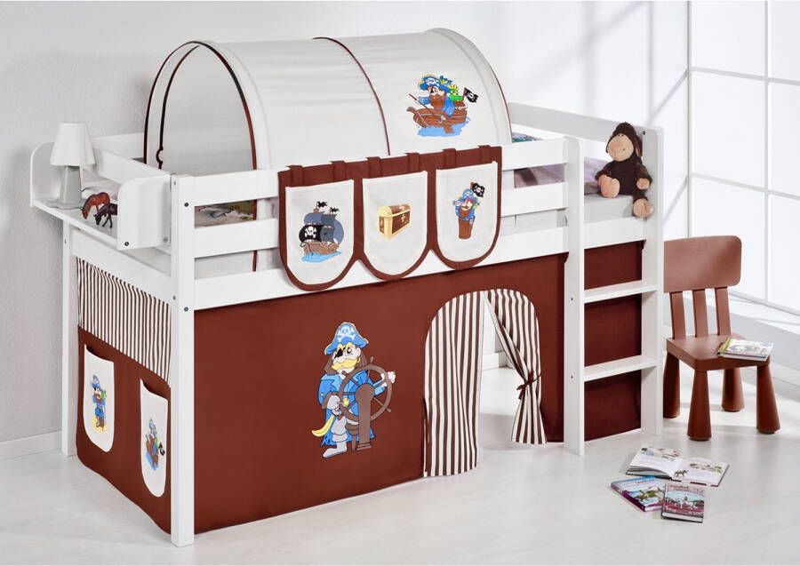 Lilokids Halfhoogslaper Piraat Bruin met tent - Foto 2