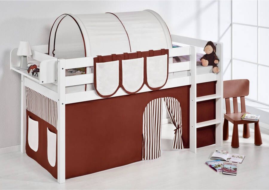 Lilokids Halfhoogslaper Bruin-Beige met tent - Foto 2