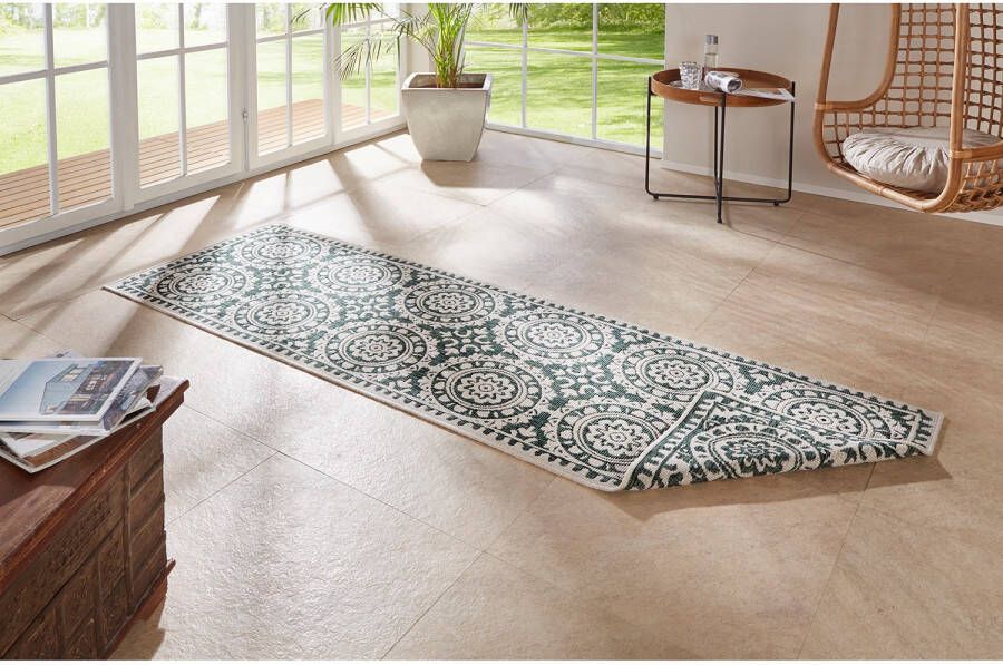 NORTHRUGS Loper Jardin Tweezijdig te gebruiken kleed in-& outdoor vintage balkon tuin woonkamer hal - Foto 3