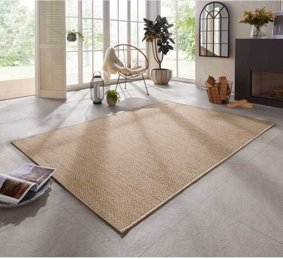 ELLE DECORATION Vloerkleed CAEN Geschikt voor binnen en buiten weerbestendig balkon tuin woonkamer waterbestendig