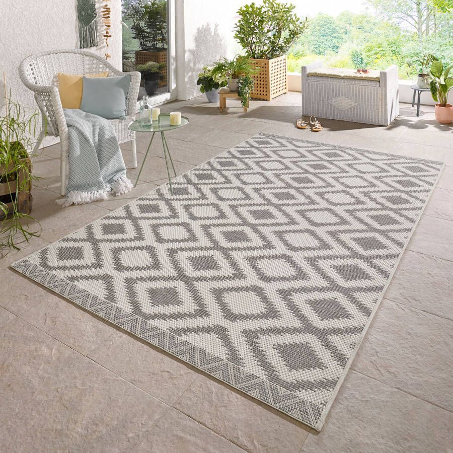 NORTHRUGS Vloerkleed Isle Geschikt voor binnen en buiten slijtvast en gemakkelijk in onderhoud platweefsel