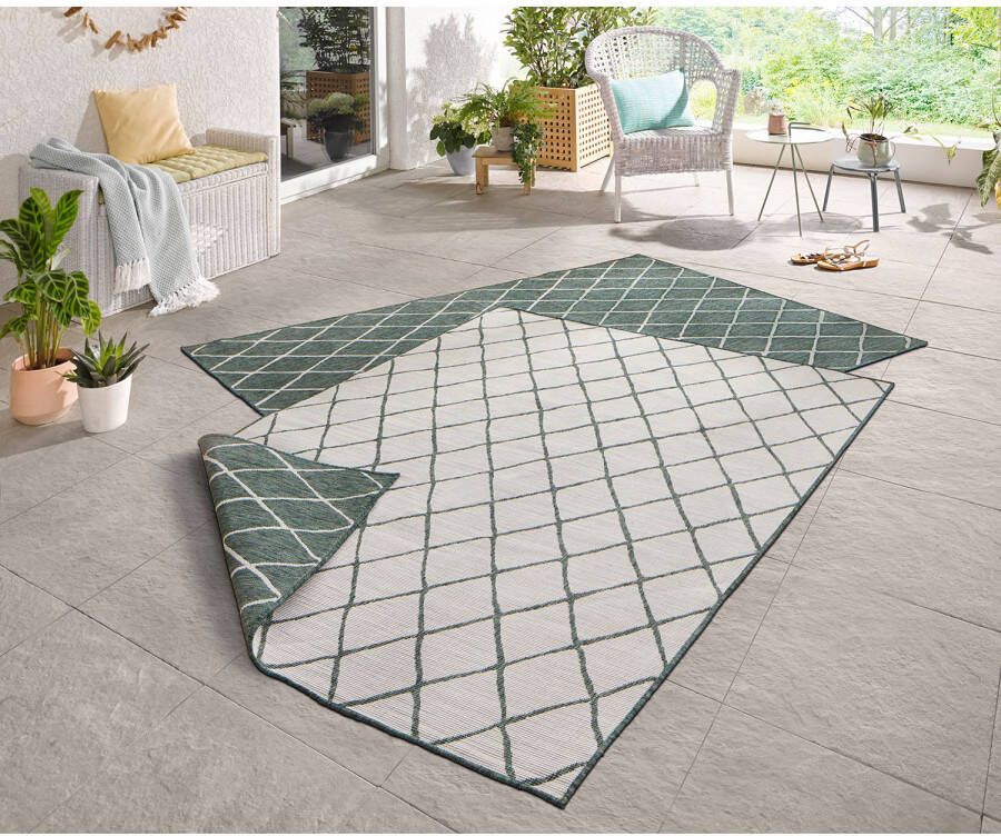 NORTHRUGS Vloerkleed Malaga tweezijdig te gebruiken kleed Binnen- en buitengebruik weerbestendig balkon loper woonkamer waterbestendig - Foto 2