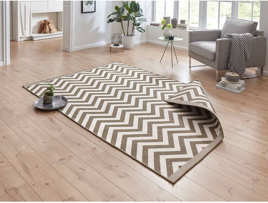 NORTHRUGS Vloerkleed Palma tweezijdig te gebruiken kleed Geschikt voor binnen en buiten robuust gemakkelijk in onderhoud platweefsel