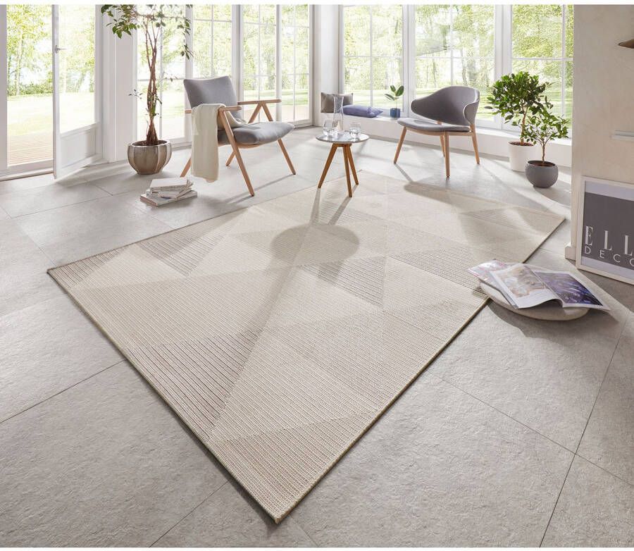 Elle Decoration Binnen & buiten vloerkleed Sevres crème beige 200x290 cm