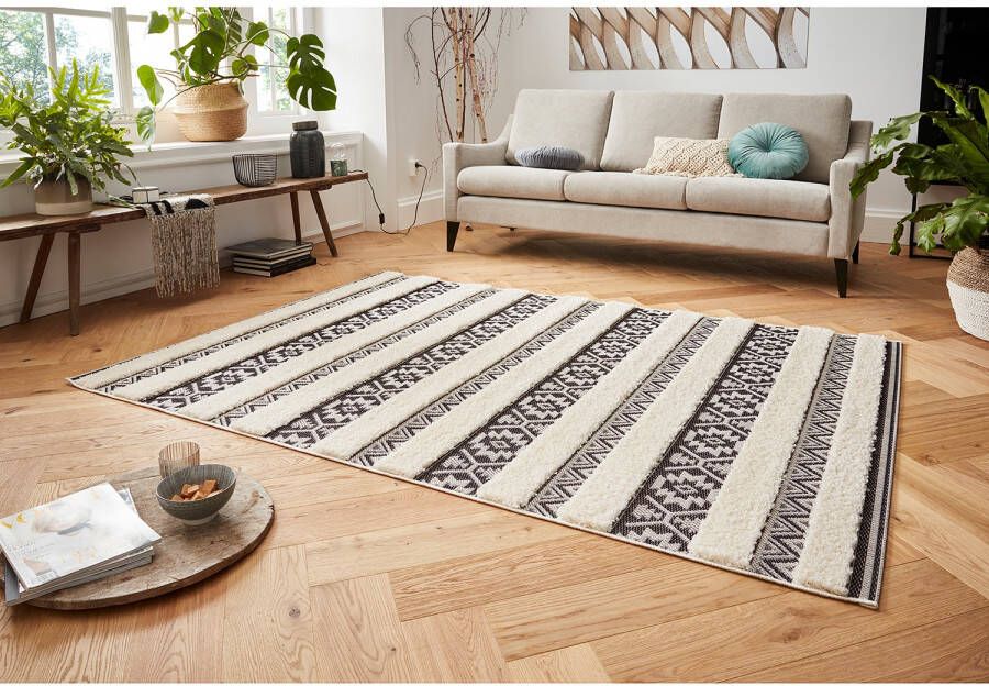 Mint rugs Vloerkleed 3D effect Temara antraciet grijs 120x170 cm