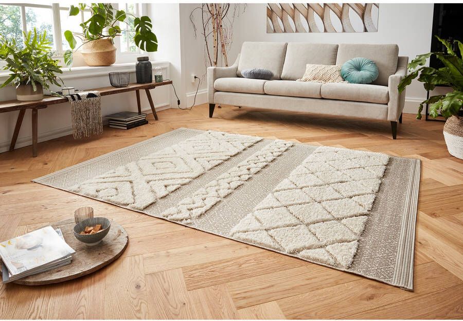 Mint rugs Vloerkleed 3D effect Todra beige crème 160x230 cm - Foto 3